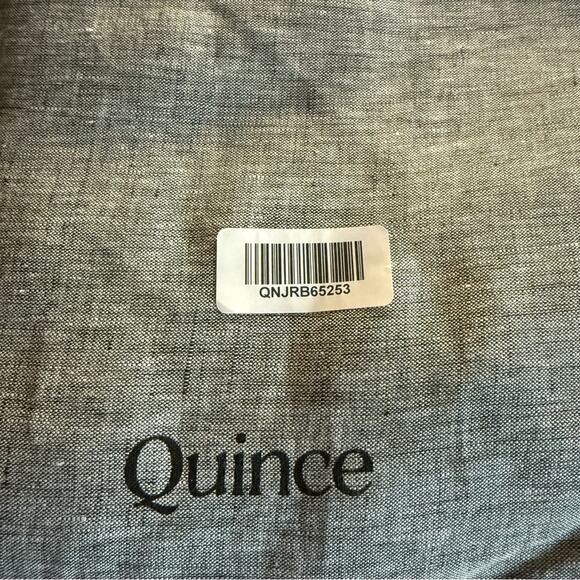 Quince European Linen Duvet Cover Set Charcoal Chambray Size King/CalKing - Picture 11 of 12